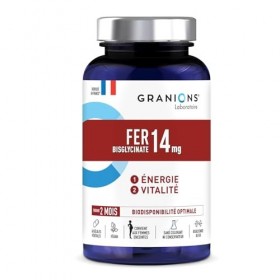 FER BISGLYCINATE 14 mg GRANIONS Immunité et Energie + Vitamines B – Bisglycinate de Fer – Fer Bisglycinate Biodisponibilité O