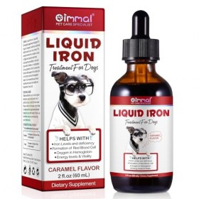 JSBNQRMZ Fer Liquide pour Chien - Complément Alimentaire Contre lAnémie et la Fatigue - Complexe de Fer Polysaccharidé Haute