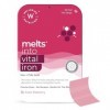 « Wellbeing Nutrition Melts Vital Iron - 30 Bandes de Fusion - Fer + Acide Folique - Augmente lHémoglobine - Sans Nausée - S