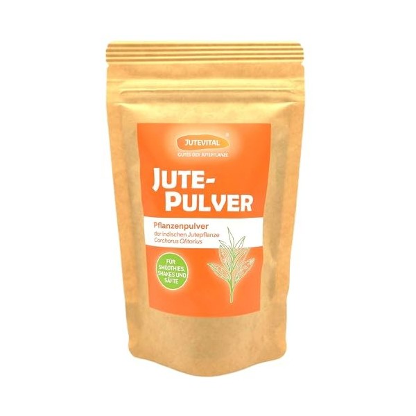 Poudre de jute : 70 % de fer en plus que le moringa | 15 × plus de vitamine K que les cynorrhodons | 5 × calcium par rapport 