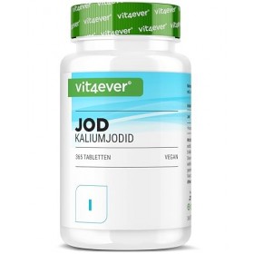Iode 400µg - 365 comprimés diodure de potassium - Iodure de potassium pour 1 an dapprovisionnement - Sans additif indésirab