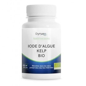 Iode dalgue de Kelp Bio - Thyroïde, Fonctions cognitives, Énergie, Métabolisme - 150 µg 60 Gélules 1 mois - Source diode 