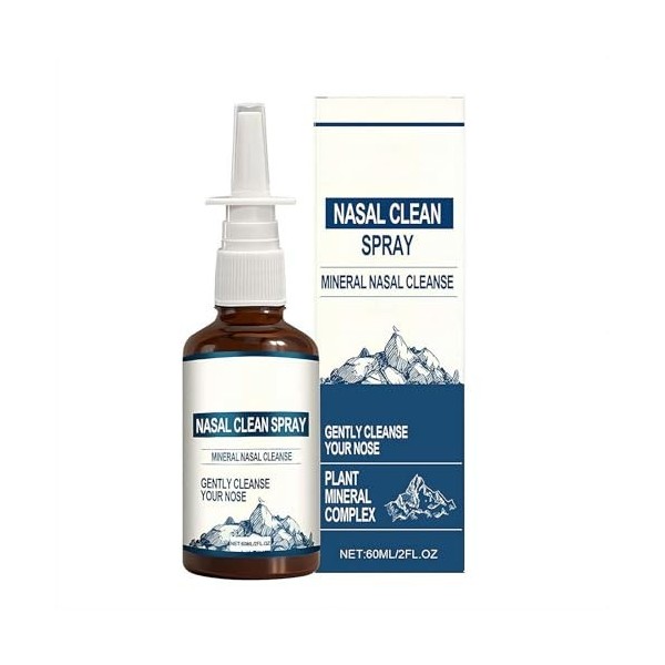 Spray nasal à liode – Brume de nettoyage et de soin nasal quotidien avec iode et acide fulvique, brume fine non médicamenteu ...