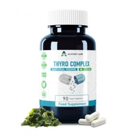 Alzuro Labs Thyro Complex avec Iode Naturel | 90 Gélules Véganes | Formule Haute Concentration pour le Soutien de la Thyroïde