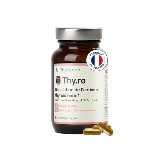 Phytocea - Complément Alimentaire, Régulation Optimale de la Thyroïde | Iode, Selenium, Zinc, Fer, Vitamines | L-Tyrosine, Av...