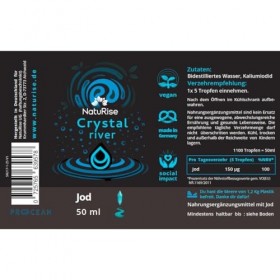 Iode Crystal River NatuRise Gouttes de 50 ml avec iodure de potassium