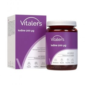 Vitalers Iode 200 µg - 120 Comprimés, Végétalien, 4 mois de Supplémentation, Sans Conservateur, Composition Pure Iode