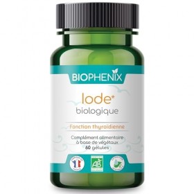 Biophénix Iode Biologique 60 Gélules - Complément Alimentaire BIO 100% Naturel à Base de Végétaux - Fonction Thyroïdienne - 1...