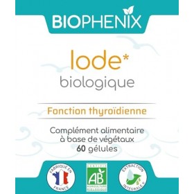 Biophénix Iode Biologique 60 Gélules - Complément Alimentaire BIO 100% Naturel à Base de Végétaux - Fonction Thyroïdienne - 1
