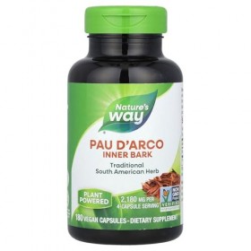 Natures Way, Pau dArco écorce intérieure 545 mg, 180 Capsules Iode