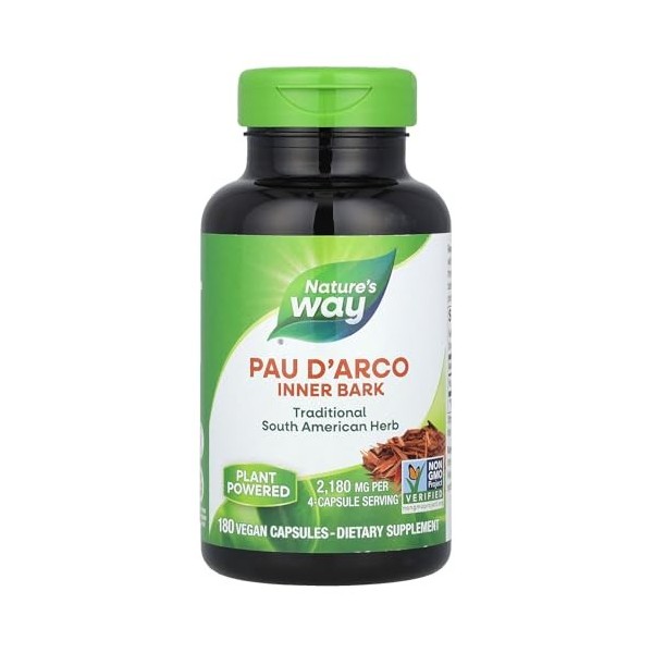 Natures Way, Pau dArco écorce intérieure 545 mg, 180 Capsules Iode