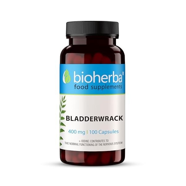 Iode Naturel – 100 Gélules de 400 mg | À base d’algues Fucus – par BIOHERBA