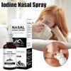 Spray nasal à liode avec acide fulvique pour lhomme, 100 % minéral naturel, nettoyage nasal pour lair sec, voyage et usage Iode