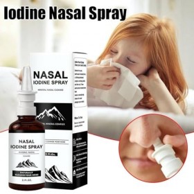 Spray nasal à liode avec acide fulvique pour lhomme, 100 % minéral naturel, nettoyage nasal pour lair sec, voyage et usage