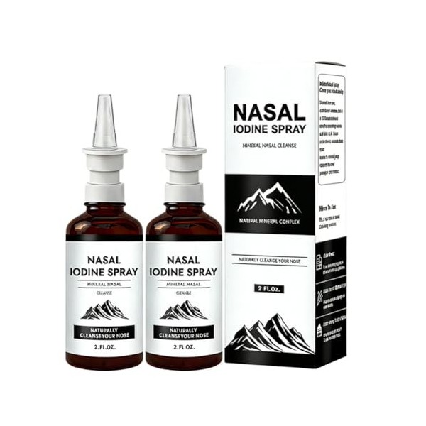Spray nasal à liode avec acide fulvique pour lhomme, 100 % minéral naturel, nettoyage nasal pour lair sec, voyage et usage