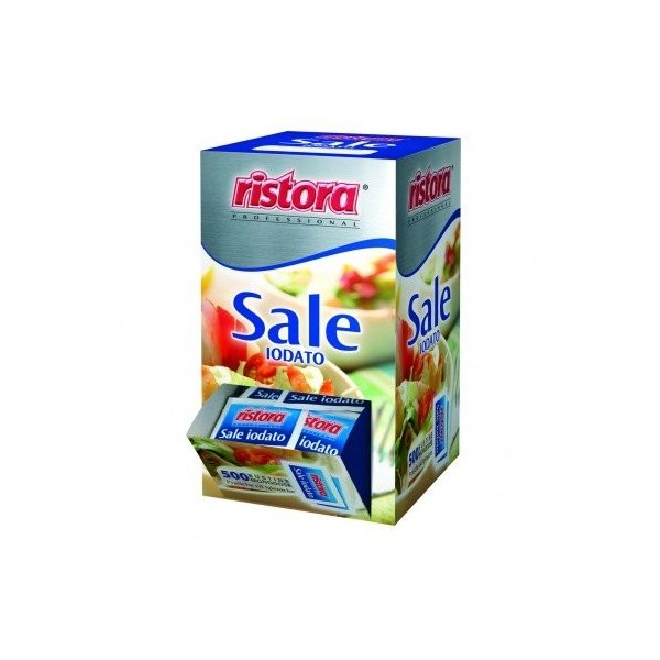 Sel iodé en dosettes individuelles de 1 g, lot de 500 sachets