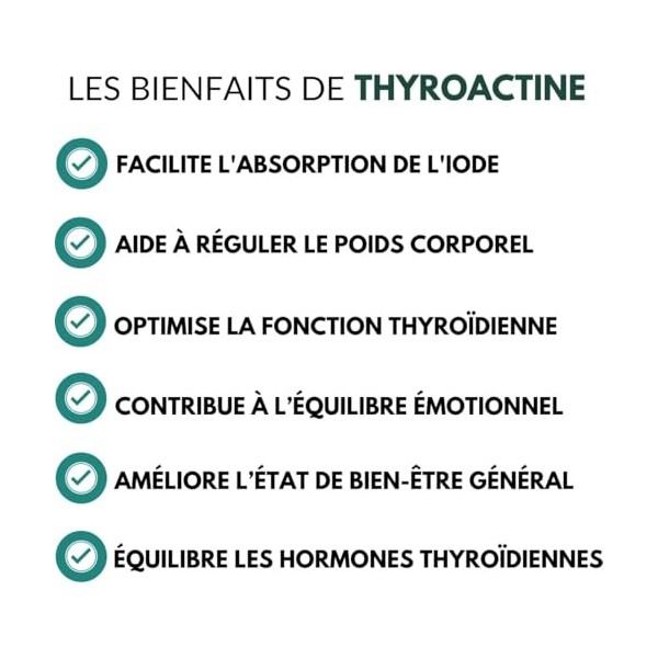 Thyroactine - | Bien-être thyroïdien | Soutien naturel de la fonction thyroïdienne | Énergie, métabolisme & équilibre hormona