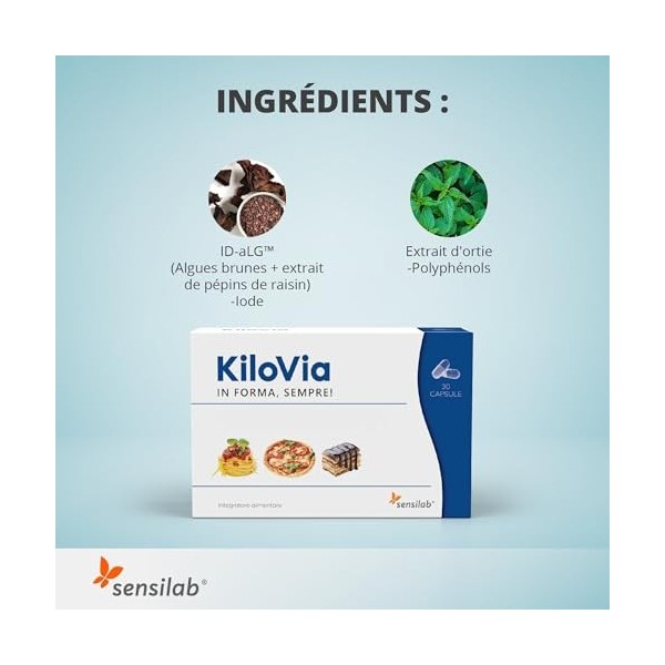 Algues brunes de haute qualité, pépins de raisin avec iode et extrait de feuille dortie - Gélules après repas à double effet