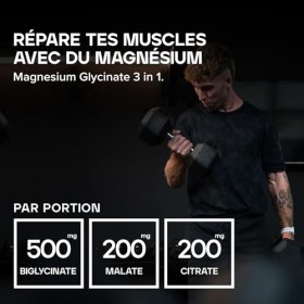 Bulk Magnésium 3-en-1 Complexe | 900mg à haute absorption | Complément magnésium triple force bisglycinate, citrate, malate |