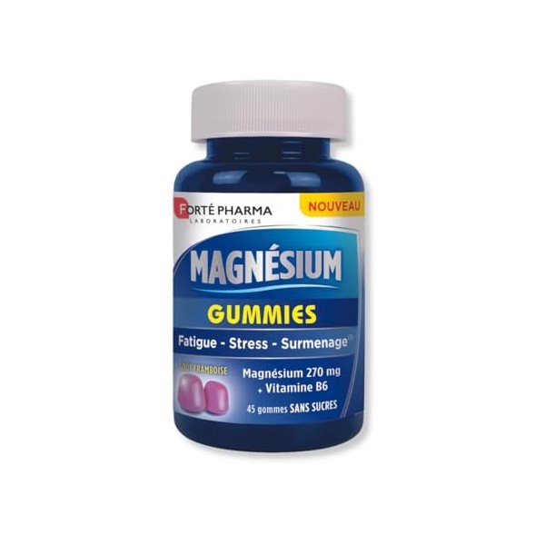 Forté Pharma - Magnesium Gummies stress - Complement Alimentaire Complexe magnesium - Magnesium Vitamine B6 - Stress Adulte E...