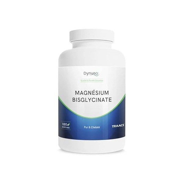 Magnésium Bisglycinate Chélaté 100% Pur - 60 Gélules - Fatigue, Nerveux & Muscles - Label TRAACS® Albion Minerals 100% Pur - ...