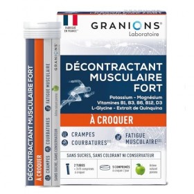 GRANIONS Décontractant Musculaire Fort à croquer | Soulagement rapide des crampes, courbatures, contractures et fatigue muscu...