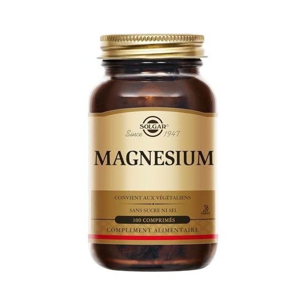 Solgar Magnésium Bisglycinate - Sommeil et Fatigue - Métabolisme énergétique - Vitalité et Energie - Hautement assimilable - 