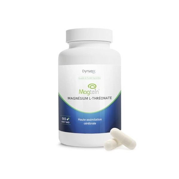 Magnésium L-thréonate Magtein® - Mémoire, Concentration, Fonctions cognitives, Fatigue - Haute Assimilation Cérébrale - Formu