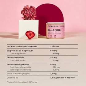 Circles Balance Complément SPM Femme Gattilier – Circles BALANCE | Rhodiole & Magnésium – Dérèglement Hormone œstrogène - Équ...