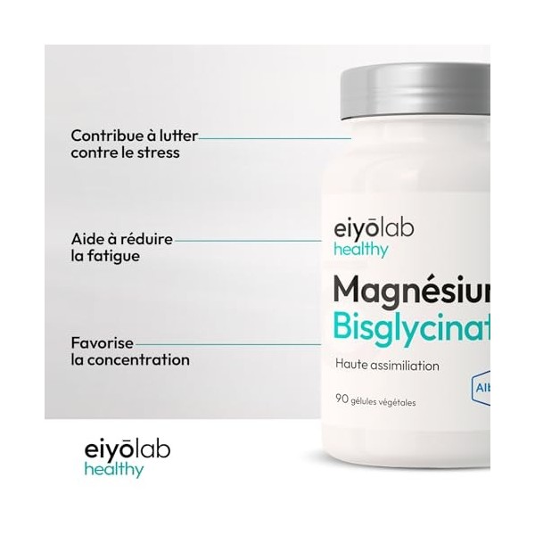 MAGNÉSIUM BISGLYCINATE + Vitamine B6 | Forme Chélatée Labellisée TRAACS | Assimilation Maximale sans Inconforts Digestif | So
