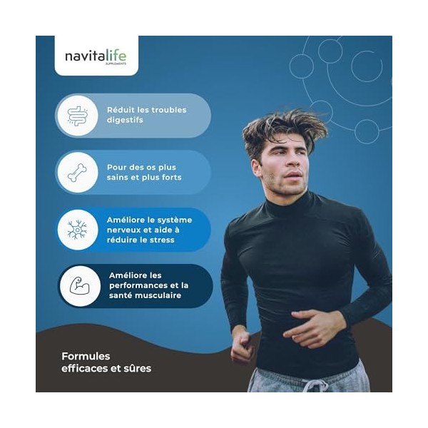 Magnésium Bisglycinate 2250 mg | 450 mg de Magnésium Élémentaire | 180 Gélules Végétales 3 Mois | Fatigue, Stress, Sommeil 