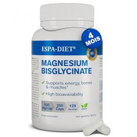 Bisglycinate de magnésium pur – Haute biodisponibilité et effet rapide – Sommeil réparateur, énergie, soutien osseux-musculai