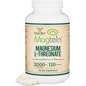 Double Wood Supplements Capsules de magnésium L Thréonate Supplément à haute absorption avec la forme la plus biodisponible 