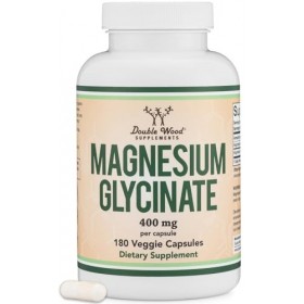 Magnesium Glycinate 400mg, 180 Capsules Vegan Safe, Manufactured and Third Party Tested in The USA, Gluten Free, Non-GMO Hi