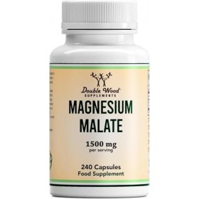 DW Magnesium Malate Capsules | 240 Supplements Malate de Magnésium Haute Teneur - 1 500 mg de Malate par Portion | Sans OGM S