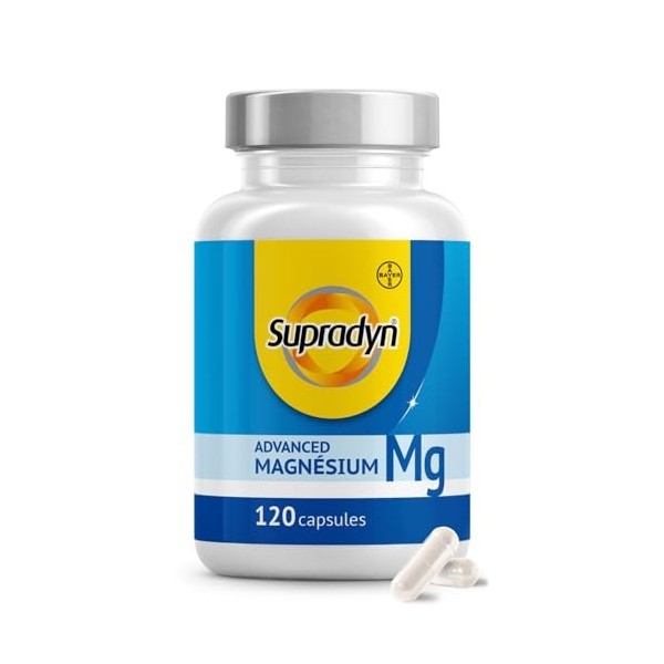 Supradyn® Advanced Magnesium Complex 5 en 1 - Anti Fatigue - Oxyde de Magnésium, Citrate, Bisglycinate, Malate, L-ascorbate, 