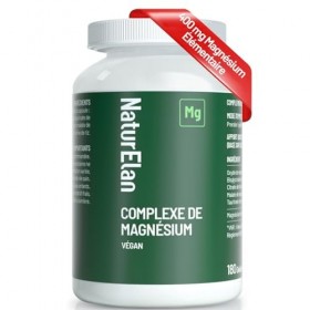 Magnesium Complex 400mg - 180 Gélules Premium 12 mois , 5 en 1, 807 mg par capsule dont 400 mg de magnésium élémentaire, Veg