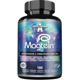 Magtein® Magnesium L-Threonate 144 mg par dose journalière - 180 gélules végétaliennes - approvisionnement de 60 jours - pour...