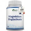 Compléments de Glycinate de Magnésium 1000mg Bisglycinate - 180 Capsules Vegan Haute Concentration - Cure de 3 Mois - Fourn