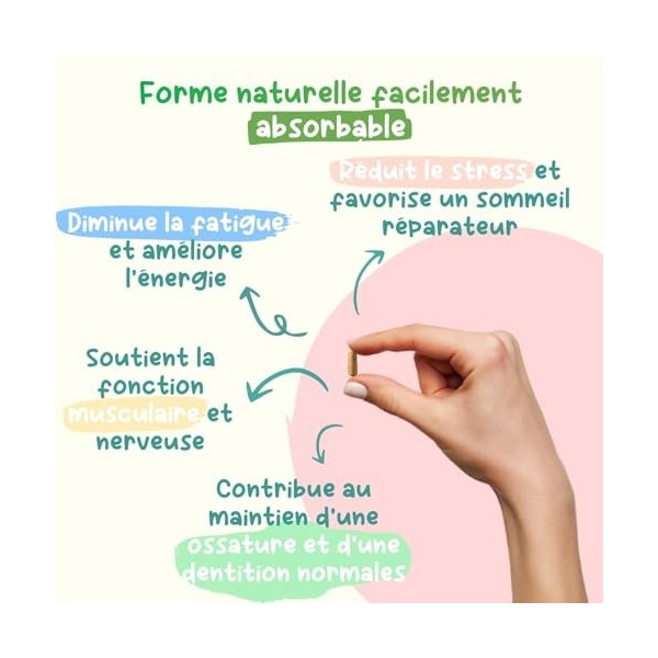 Triple Magnésium - Végétal Laitue de Mer Bio , Marin SiMAG®, Bisglycinate - 60 Gélules Vegan 1 à 2 mois - Haute Absorption