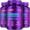Magnésium Bisglycinate 200 mg – Avec Vitamine B6 pour une Meilleure Absorption – Haute Dose & Testé en Laboratoire – Complexe...