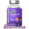 Magnésium Gummies Enfants 90mg | 60 Vegan Gommes Saveur Fraise | Cure de 2 Mois | Complément Alimentaire Avec Vitamine C | Ma