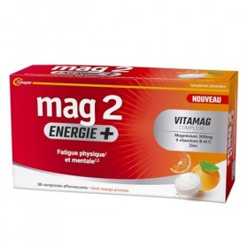 MAG 2 - ENERGIE+ - Magnésium, vitamines B, C et zinc - Programme revitalisant - Fatigues physiques et mentales - Ingrédients ...