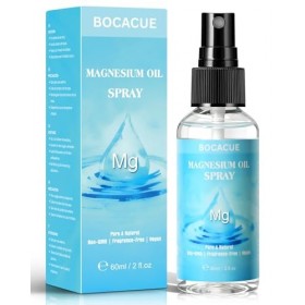 BOCACUE Spray dhuile de magnésium pure - Chlorure de magnésium à usage externe - Favorise la relaxation musculaire et la rel