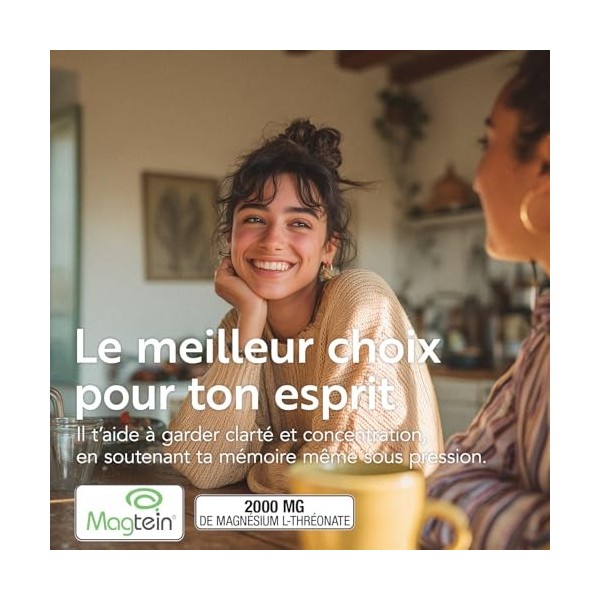 Magnesium Threonate Magtein PiùLife – 2000 mg dont 164 mg de Élémentaire – Complément pour Mémoire et Concentration – 150 G