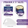 Crème au magnésium + pierre Gua Sha, crème au magnésium, apaise la peau, contient de la lavande, de lallantoïne, de lhuile 