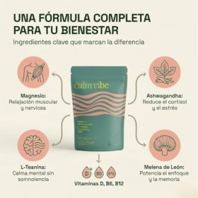 Nutrivibe Calm Vibe – Magnésium Bisglycinate + Ashwagandha & L-Théanine | Complément Alimentaire Bien-Être | Équilibre du Sys