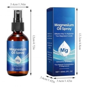 Spray de magnésium de chlorure de magnésium Zechstein - Recharge rapide - Huile de magnésium pure pour le corps - Huile de ma