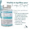 ALPS NATURE Magnésium Bisglycinate Haute Absorption 120 Gélules - Avec Taurine, Vitamines B6 Active et D3 - Magnésium pour St