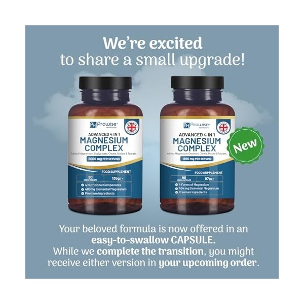 Complexe de glycinate de magnésium 4 en 1-1866 mg par portion | Dose précise de 404 mg de magnésium élémentaire | Contient du